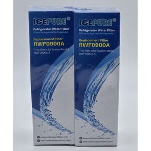 ICEPURE RWF0900A-S Lot 2 Refrigerator Water Filters New Fits UKF8001 / EDR4RX